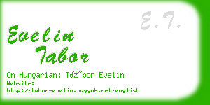 evelin tabor business card